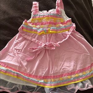 Nannette Pink and White Baby Dress